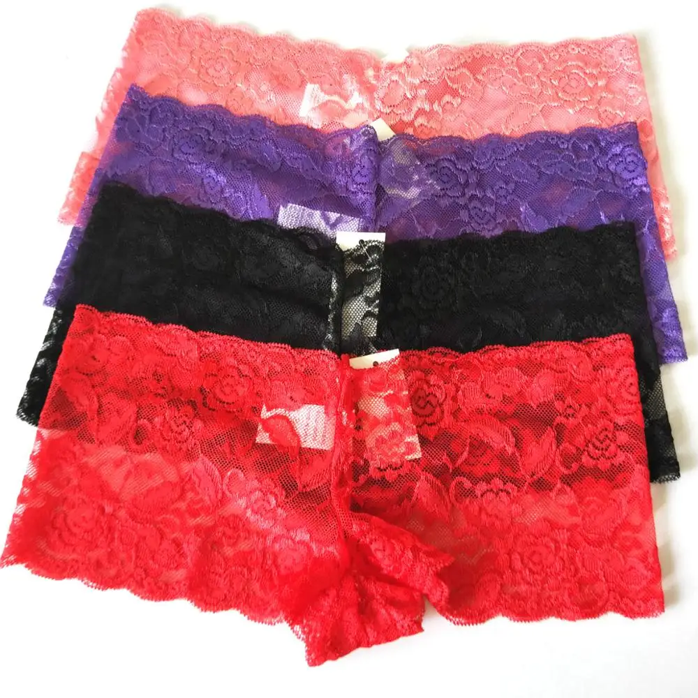 

New 5 color Plus size lingerie sexy hot transparent lace panties with S M L XL XXL XXXL 4XL 5XL