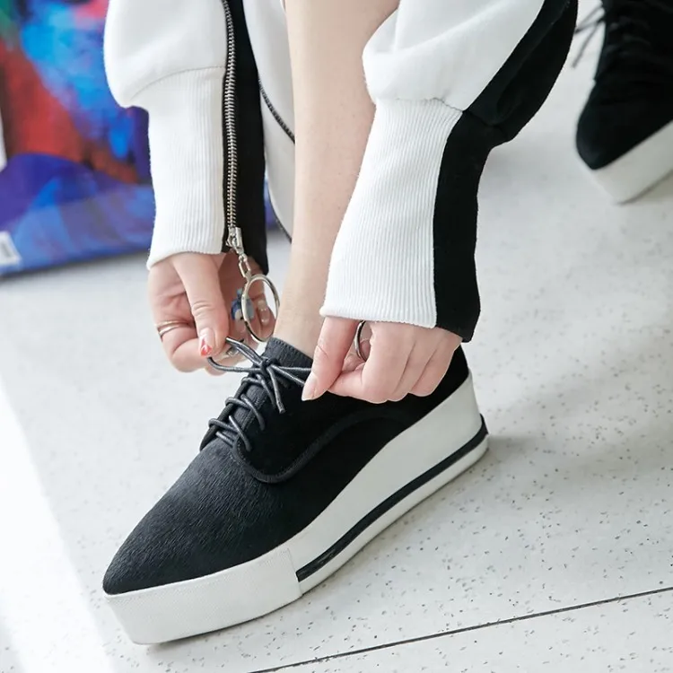 Pointed Toe Women Sneaker Ladies Platform Casual Shoes - Buy Women ...