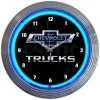 GM chevy trucks battery drive neon clock 12v 15 inch round clock