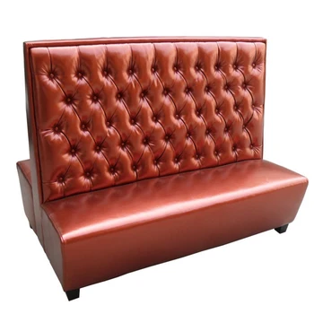 red leather booth