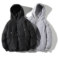 

Latest Custom Printed Hooded Winter Black Coat Mens Fashion Puffer Padded Jacket