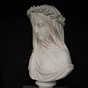 mixed color marble stone young lady bust for sale