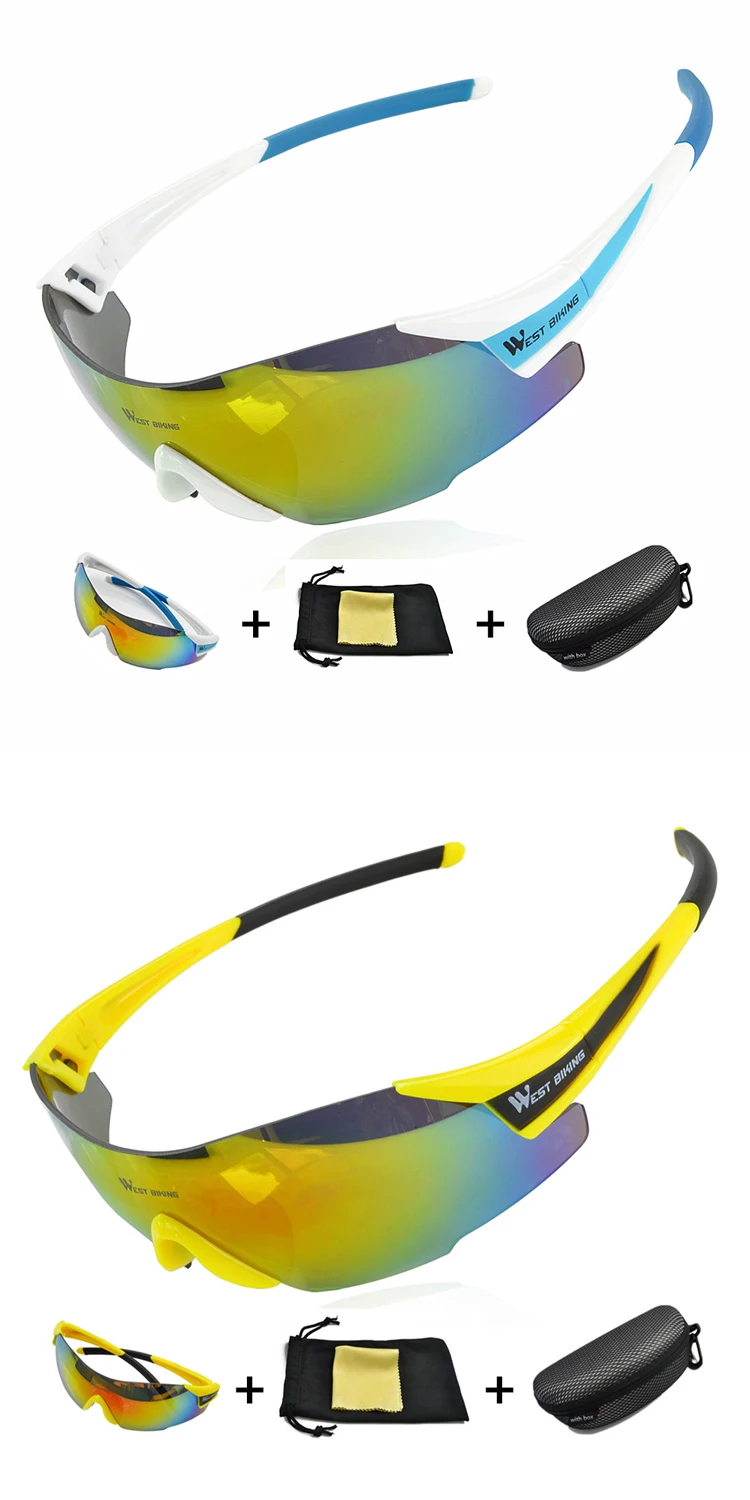 West Biking Cycling Eyewear Men Goggle Glasses Sunglasses Windproof Uv400 Gafas