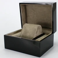 

2019 Hot sale Glossy cheap wholesale wooden watch gift box black , luxury watch box in stock