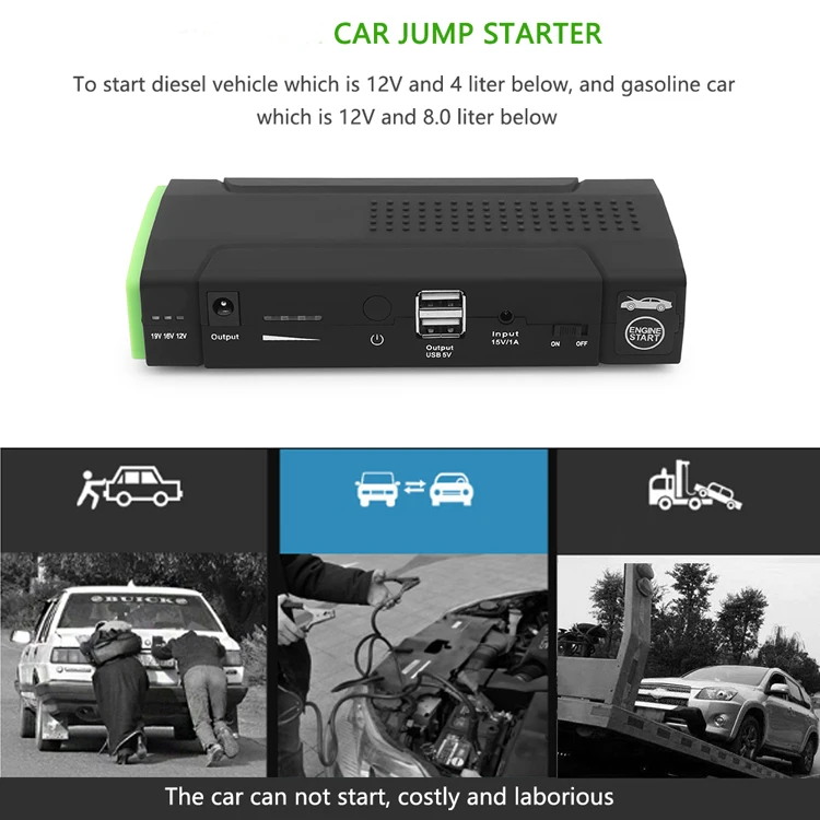 600A Peak Current 18000mAh Portable Car Jump Starter Power Bank