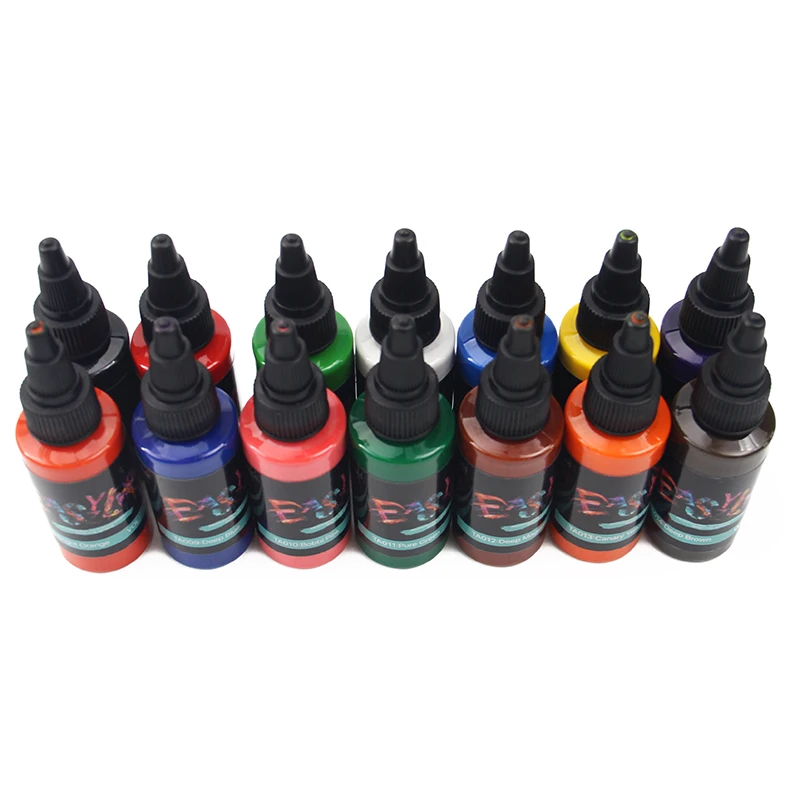 

Easyzlm 14 Units High Quality Best Tattoo Ink Multi-colors 1oz/bottle, 14 colors
