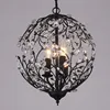 creative spherical iron crystal large decorative chandeliers for home and hotel