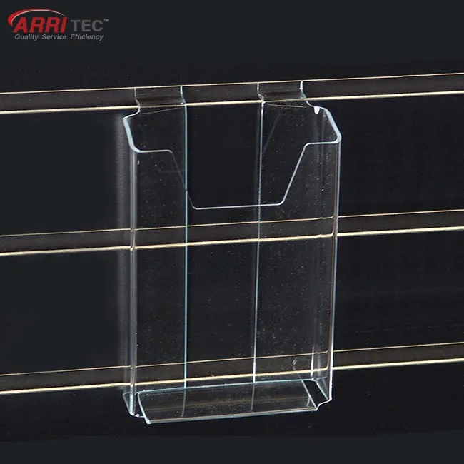 1 Pockets Plastic Magazine Holder Slatwall Acrylic Pocket Book Holder
