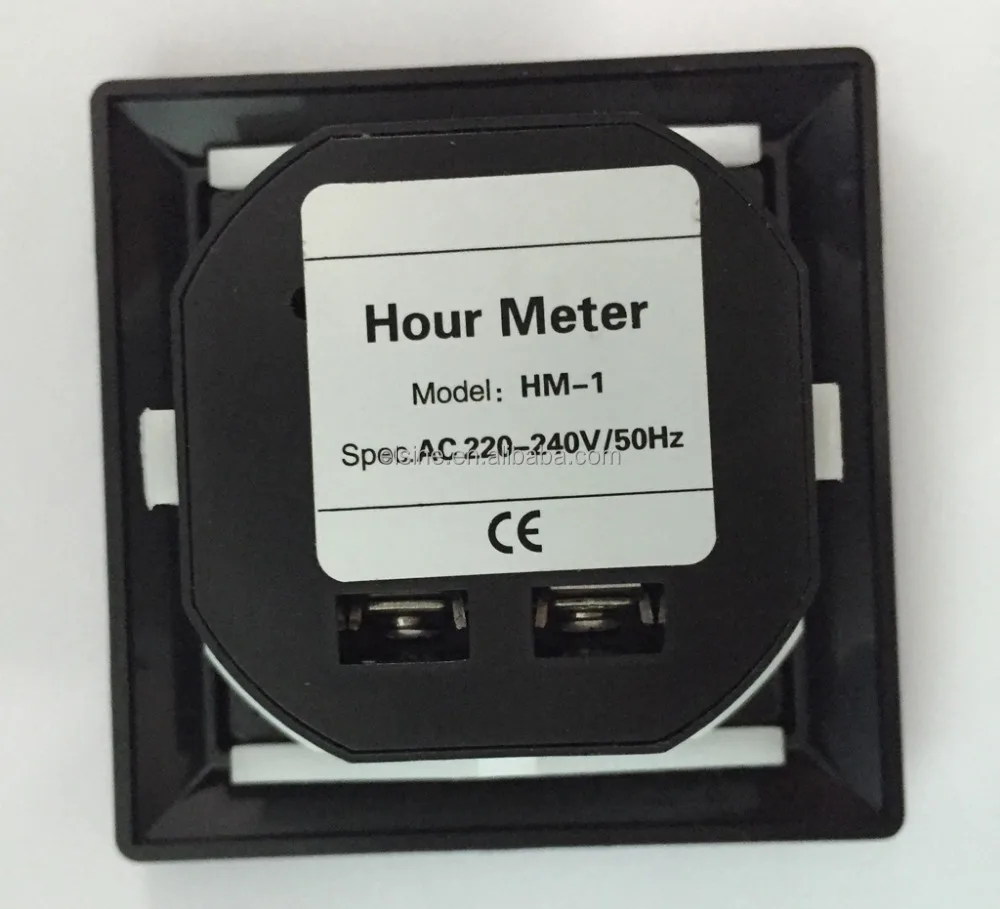 
Mechanical Hour Meter HM-1 With frame Black & white 
