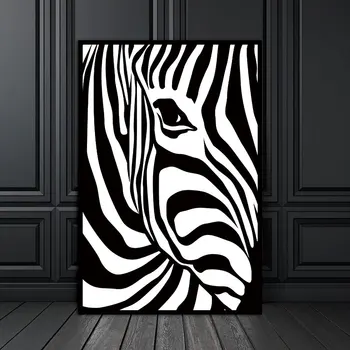 Realisme Hitam  Putih  Animal Seni Jerapah Zebra Animal 