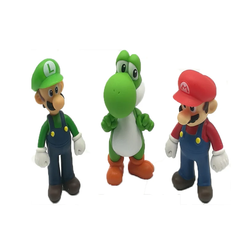 

3pcs/set Super Mario PVC Action Figure Toys for kids, As photo