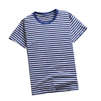 

summer new fashion blue and white stripes large size couple t shirts