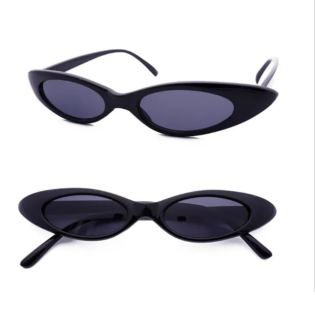 

DLL277A Fashion Narrow Small acetate sunglasses cat eye