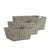 Wholesale Custom Gray Wicker Shelf Storage Baskets