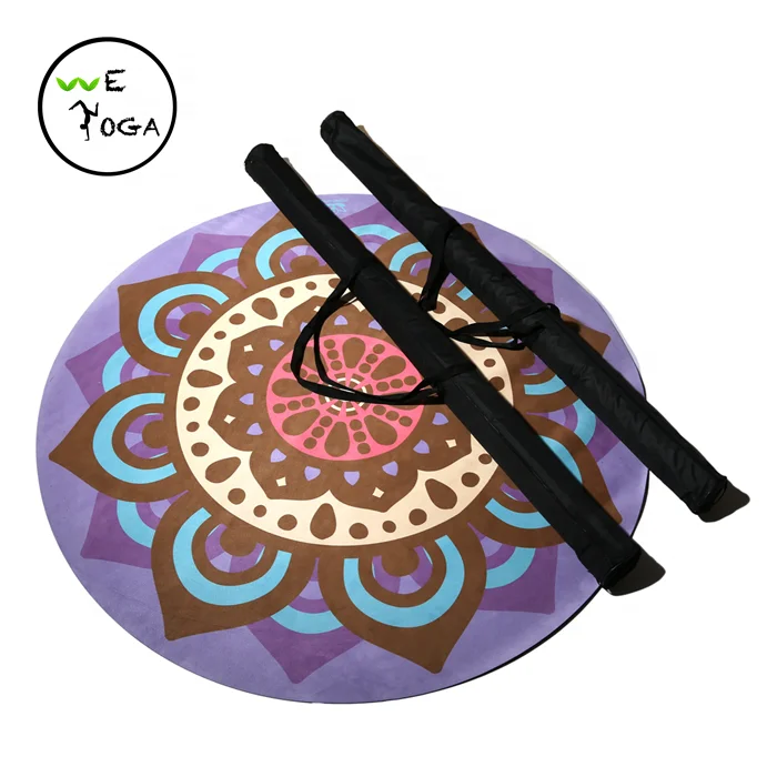 Custom Printed Round Light Weight Meditation Round Yoga Mats Carpet For