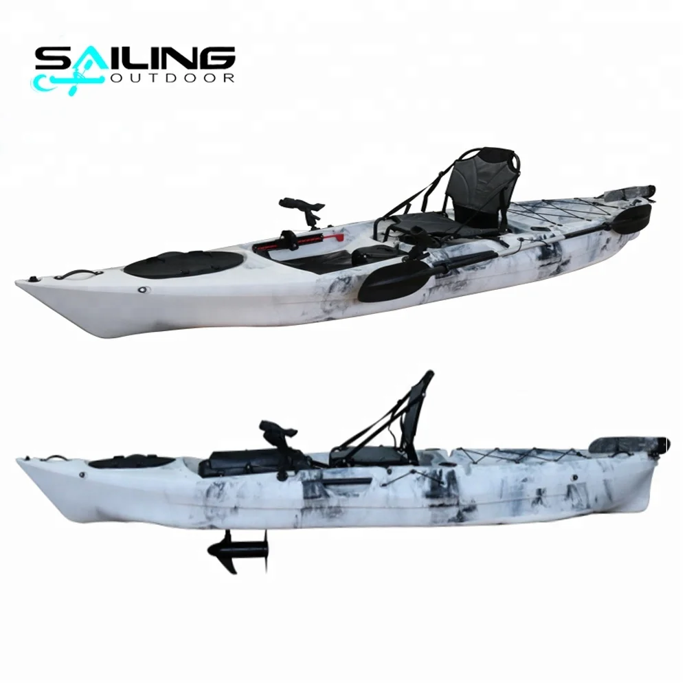 

2018 new design and colour kayak with electric trolling motor/fishing kayak with propeller/single fishing kayak with engine, Optional