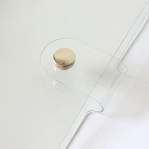 
1 Pocket Fully Transparent Soft PVC 6-Ring Binders Cover with Snap Closure for Ring-Bound Pages,A4/A5/A7 