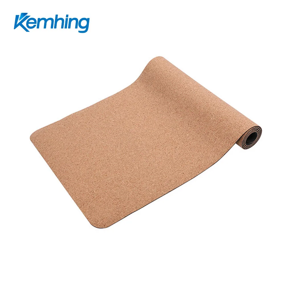 
custom logo print eco friendly yoga mat tpe combine cork yoga mat 
