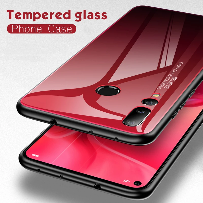 

Ultra Thin Glass Phone Case For Huawei Honor 7C 7A Pro 7 A Y5 Y7 Y6 Prime 2018 Y7 Pro 2019 Protective Case Back Cover Coque Capa