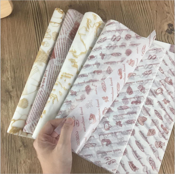 
Cheap Price Greaseproof Food Wrapping Paper Custom Printed Wax Coated Paper 