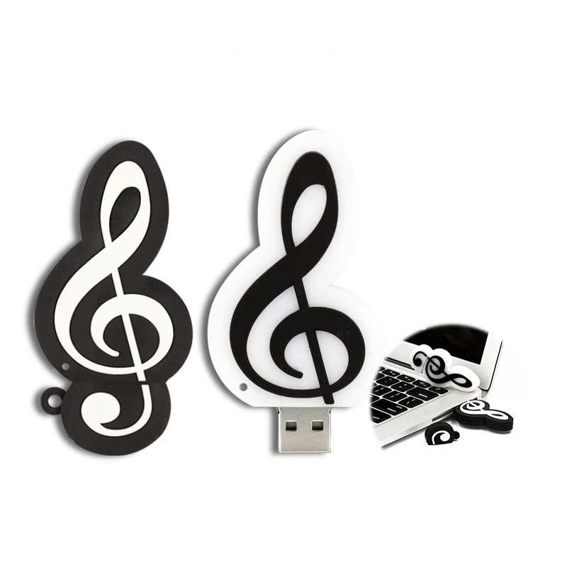

Cartoon USB Flash Drive Musical Notes Pendrive PVC USB Memory Stick 1GB 2GB 4GB 8GB 16GB 32GB 64GB USB 2.0 3.0 For Gift