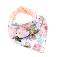 

Absorbent Reversible Floral Cotton Bib For Newborn Infant Baby