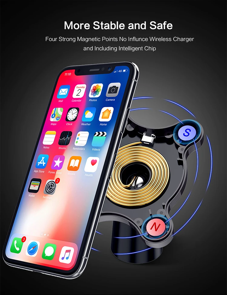 Free Shipping 2 in 1 Car Support and Wireless Charger