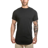 

Wholesale 95% cotton 5% spandex short sleeve black t shirt with round hem