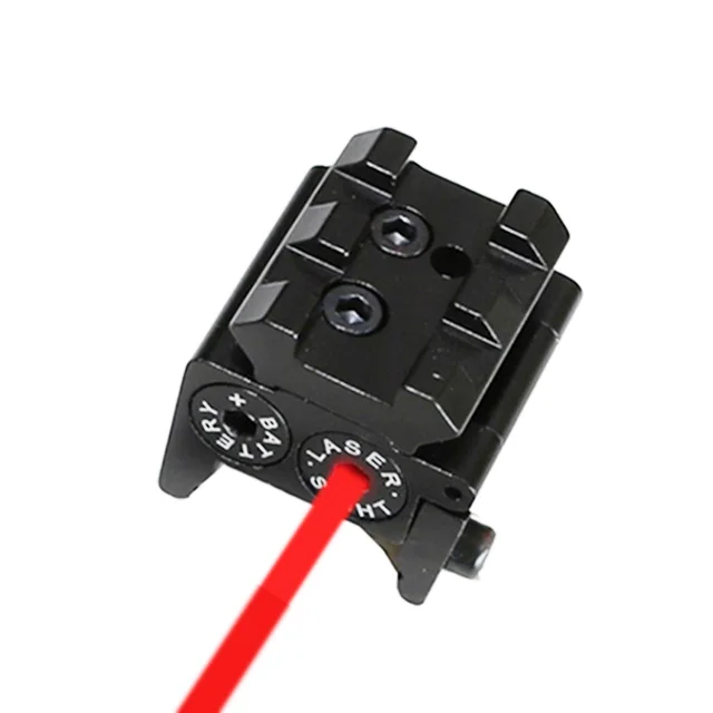 

Mini Adjustable Compact Red Dot Laser Sight With Detachable Picatinny 20mm Rail For Pistol Air-gun Rifle Hunting Accessious, Black