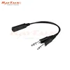 Aviation Headset Adapter convert Helicopter to GA Fixed Wing Twin Plug