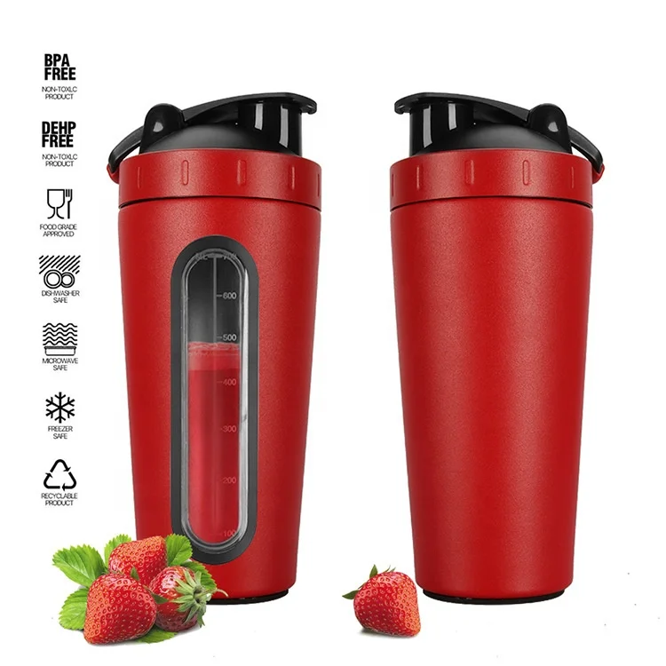 

Wholesales Stainless Steel Protein Shaker Water Bottle, Black;white;red