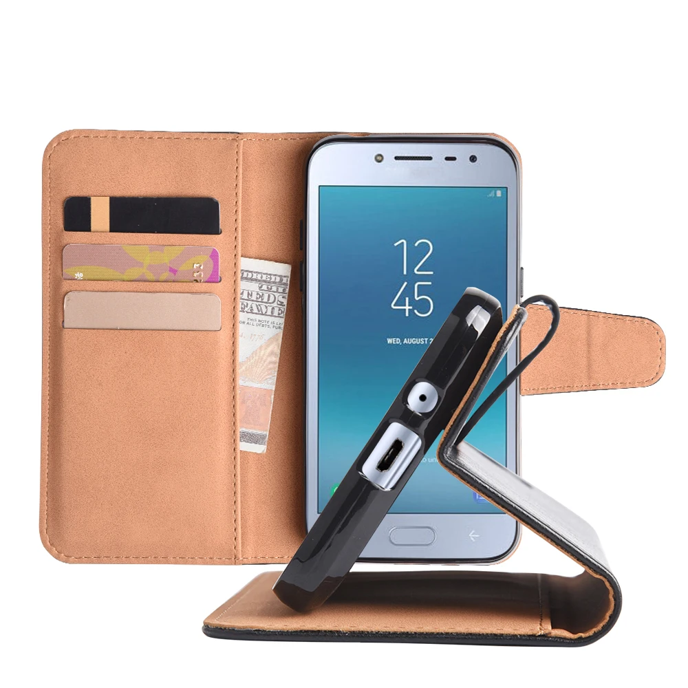 

2018 New Arrivals Flip Leather Wallet Mobile Phone Case for Samsung Galaxy J2 Pro (2018), Multi option