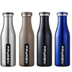 Image of vacuum insulation milk Cup portable thermos female students stainless steel milk bottles for children