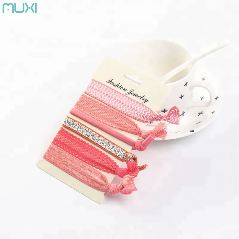 6 Pcs Natural Curly Hair Ties Colored Thick Hair Elastic Bands Buy