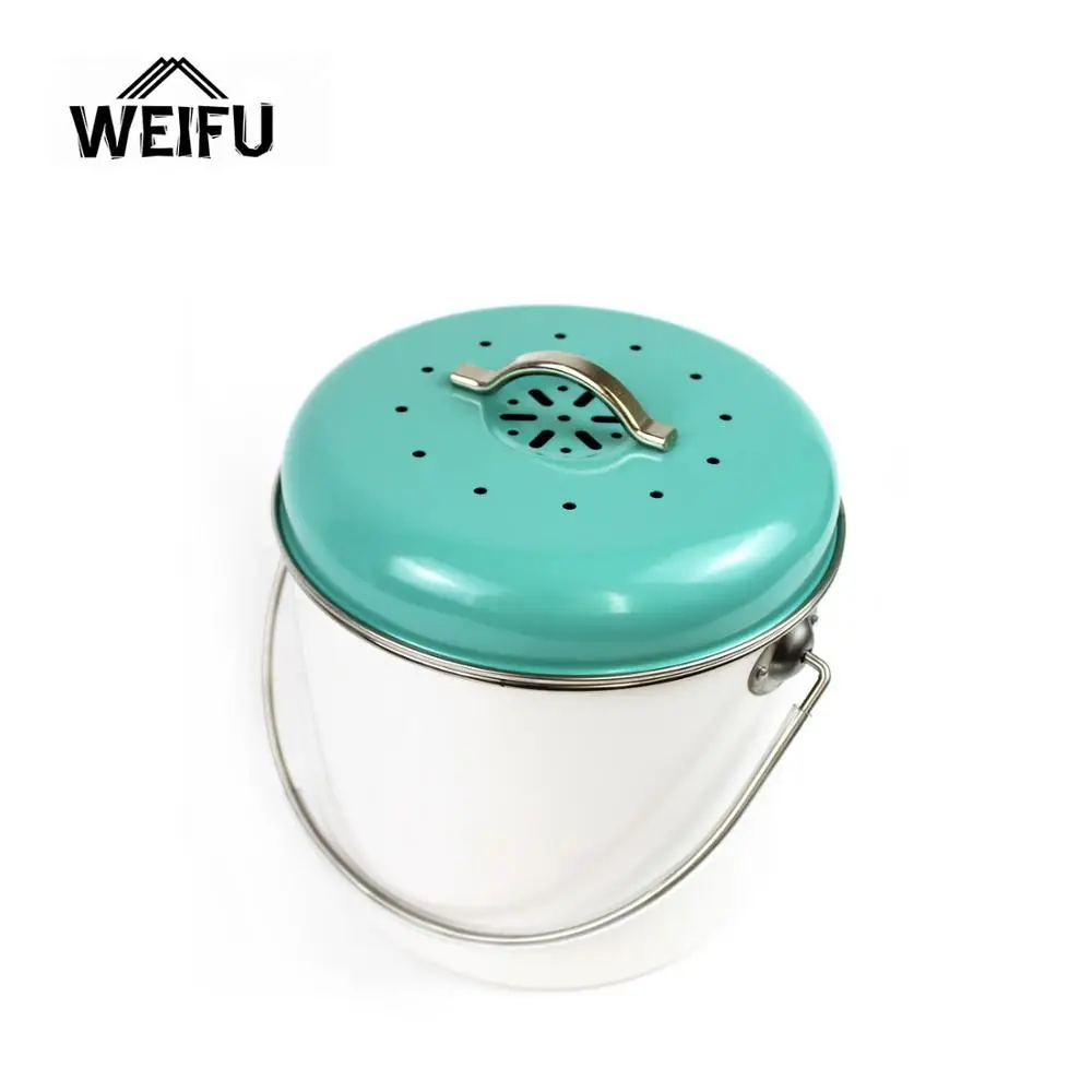 garden metal compost bin with charcoal filters