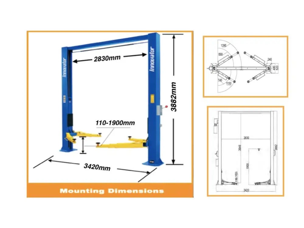 Innovator 2 Post Hydraulic Auto Lift Launch Car Lift Two Post Overhead Hydraulic Hoists Buy Two Post Overhead Hydraulic Hoists Used Car Hoist Lift Hoists And Wheelchair Lifts Product On Alibaba Com