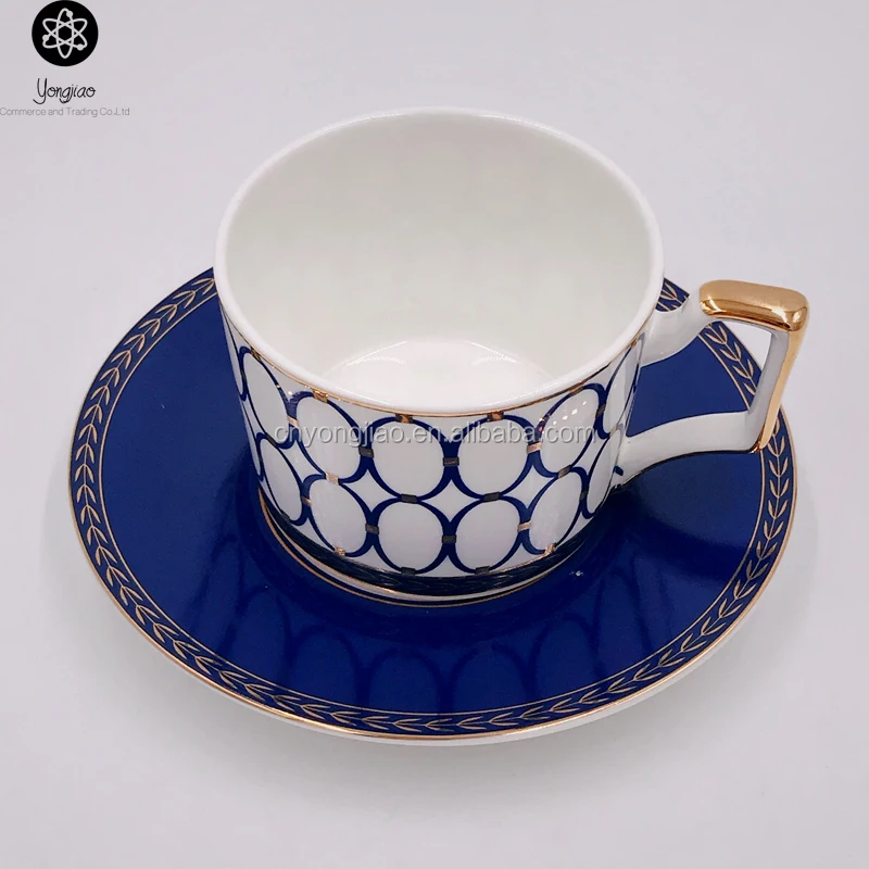 High Quality Turkish Coffee Cups Set Of 12 Gold Plated Ceramic Cup And