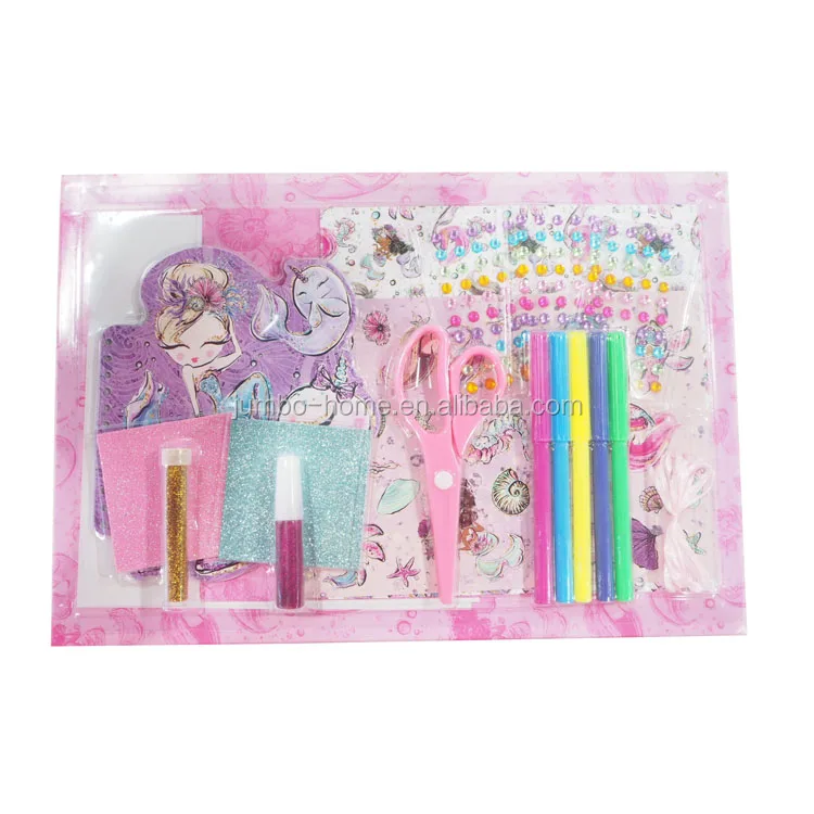 Good Quality Diy Kids Stationery Set Gift Stationery Set With Glitter
