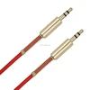 High quality 3.5mm Male to Male Stereo Audio Cable Metal Spring Protect Aux Audio Cable