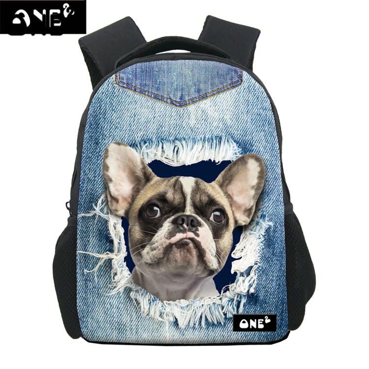 

ONE2 Design fashion dog pocket school bag backpack for children kids students girls, Customized