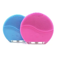

Mini Portable Waterproof Sonic Face Cleansing Washing Machine Massage Brush Electric Silicone Facial Cleanser Brush