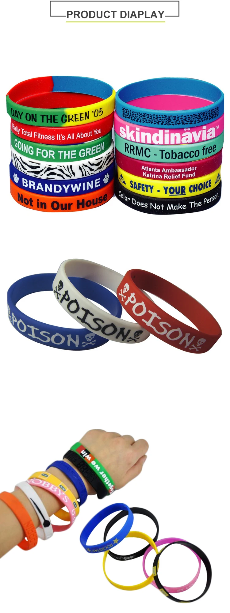 Cheap Custom Silicon Rubber Band - Hand Rubber Band Bracelets - Buy ...