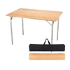High quality folding picnic table with 4-Folded Bamboo Table with adjustable legs