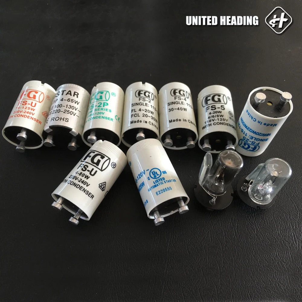 
high quality AC220V-240V/110-130V S10 FS-U 4-65W T8 fluorescent starter 