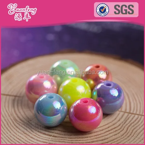 Popular Shining 20mm Colorful Bubblegum Beads