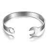 2017 fashion jewelry punk style tools wrench cuff bangles for men 316L stainless steel high polish motor biker wide cuff bangle