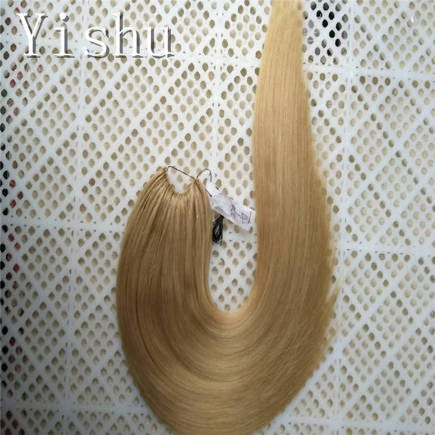 

Great Unprocessed Virgin #7 double drawn thick end Russian Hair Extension Straight Remy Human Blonde Russian Hair, Natural color #1b