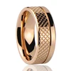 China Factory Etching Stainless Steel Ring IP Rose Gold Plating 316L Stainless Steel Rings Jewelry
