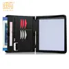 High quality metal logo A4 size leather document file folders