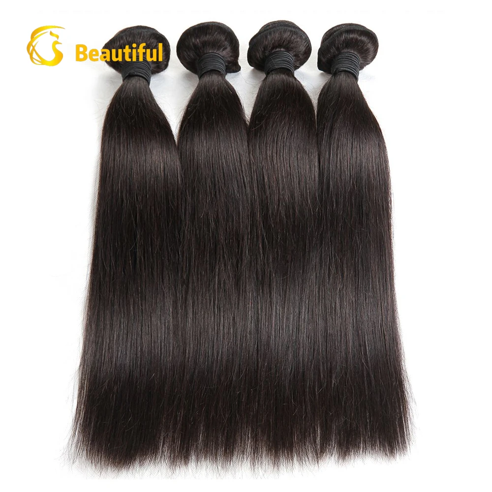 

Factory wholesale high quality 100% Virgin unprocessed Indian straight hair bundles remy virgin human hair extension, Natural color